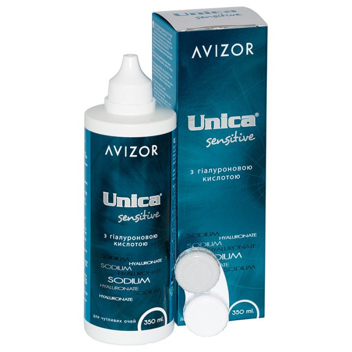 Растворы для очистки линз Розчин для очищення лінз Avizor Unica Sensitive Фото №2 - linza.com.ua